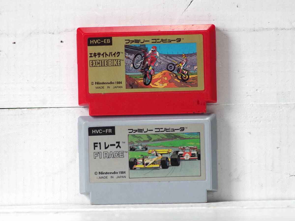 M12615【FC】F1レース エキサイトバイク 2本SET 起動チェックOK!! ファミコン ゆうメール150g拍卖