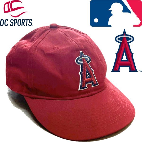 1点物◆MLBエンゼルス野球A赤ベースボールキャップ古着メンズレディースOKアメカジ90sストリート/スポーツ帽子ビーニーUS中古ハット348897拍卖