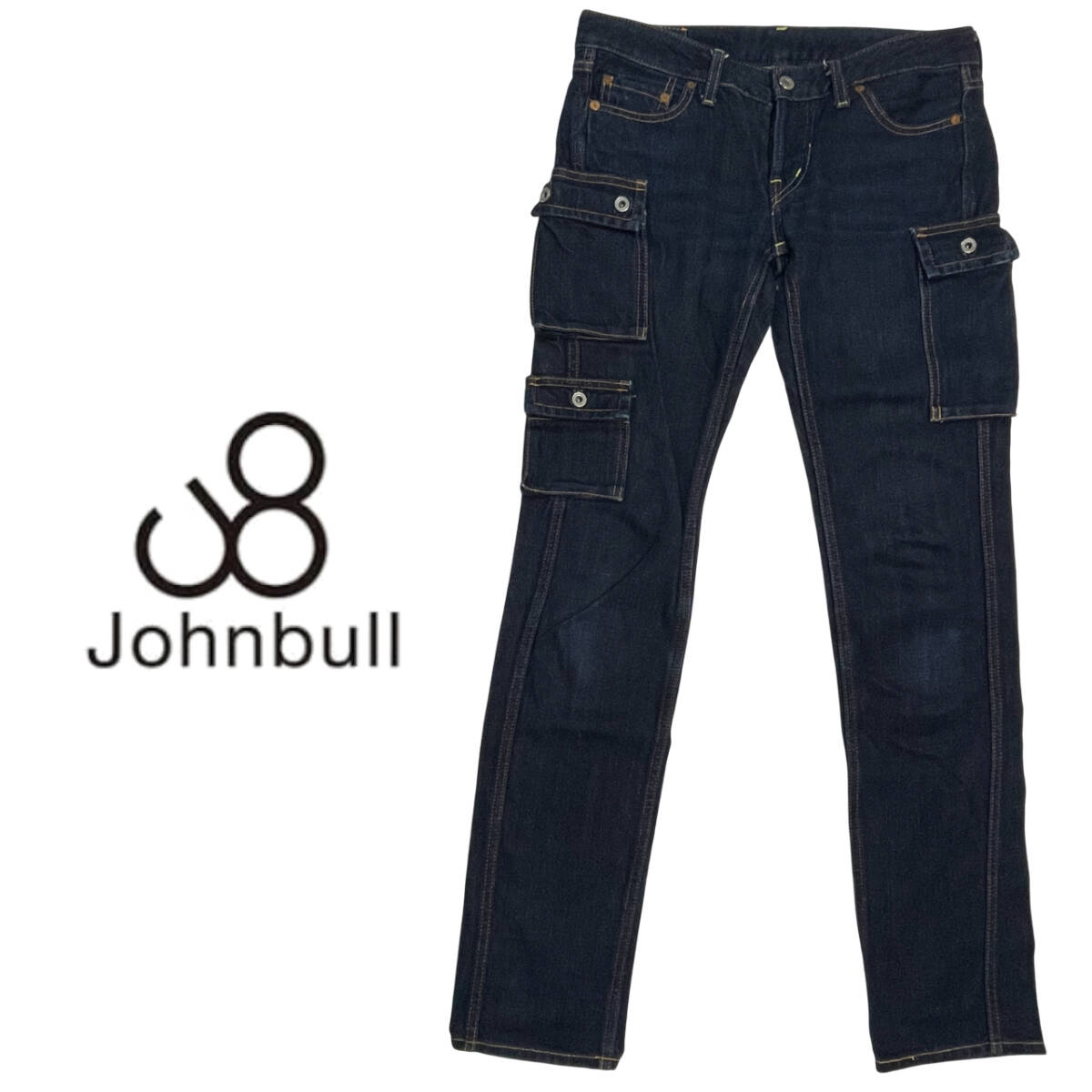 johnbull ジョンブル デニムカーゴパンツ サイズL (約79cm W31相当)フラップポケット ジョンブル 岡山 倉敷 児島拍卖