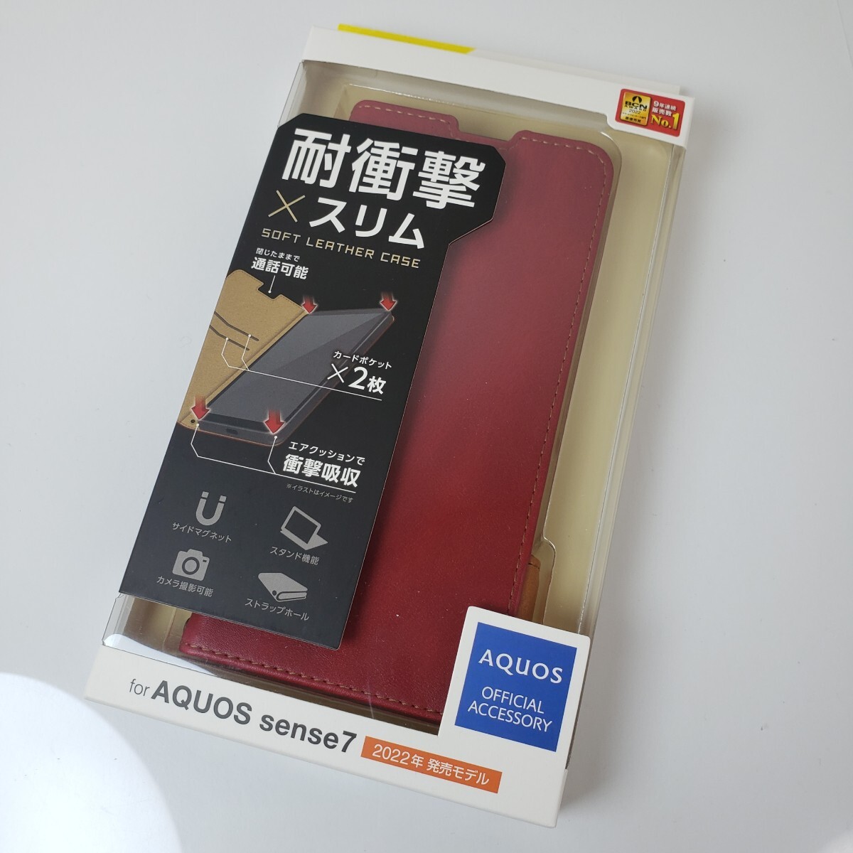 AQUOS sense7 手帳型ケース レッド 301拍卖