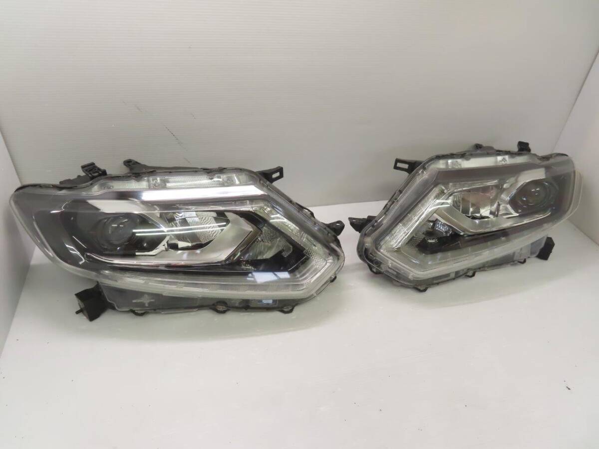 良品 G【X0346】T32 エクストレイル【前期】純正 LED ヘッドライト 左右 SET【KOITO 100-17942 刻印:F】拍卖