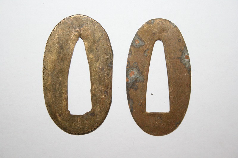 真鍮地切羽2枚1組 U⑥拍卖