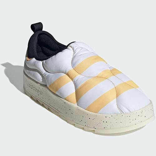 29.5㎝ アディダス パフィレッタ 白/黄/ベージュ IF4326 ADIDAS PUFFYLETTE スリッポン サンダル拍卖