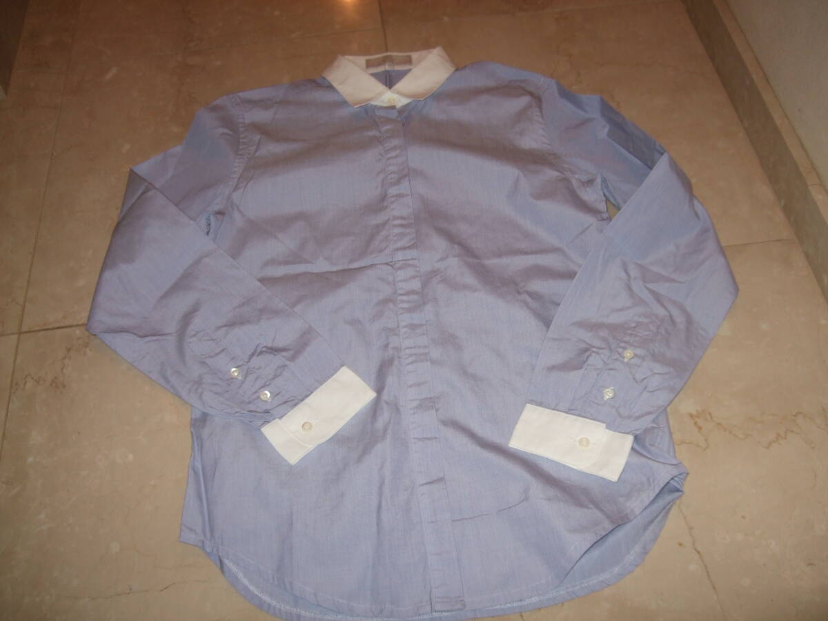 良品送料込即決☆Figaret femme PARISクレリックシャツ☆水色 34/4拍卖