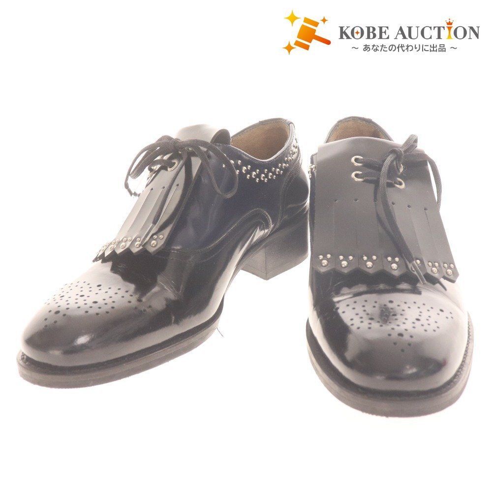 ■ ペルティニ ドレスシューズ ローファー 靴 スタッズ レディース 36 ブラック拍卖