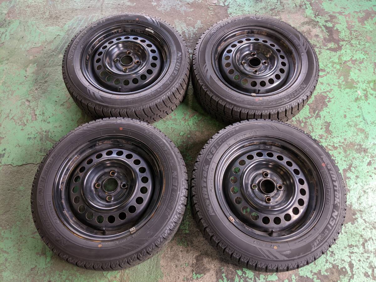 来店受け渡し歓迎♪175/65R15【ホンダ フィット インサイド等適合サイズ】 スタッドレスセットです。拍卖