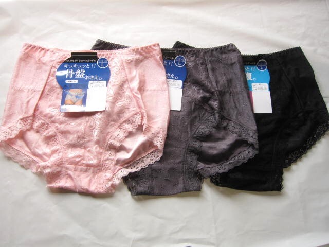 *送料無料*L*キュキュッと!!SHAPE UPショーツガードル3枚*骨盤おさえ2・美腹1*1枚履きOK*パワーネット補正*拍卖