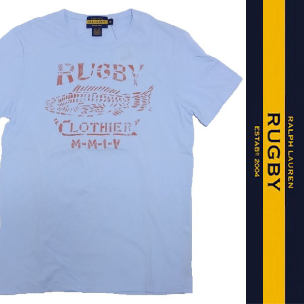 新品 訳あり品 RUGBY S/S T-SHIRT ラグビー 半袖 Tシャツ ポロ ラルフローレン POLO RALPH LAUREN プリント 刺繍 M 入手困難 09 正規品拍卖
