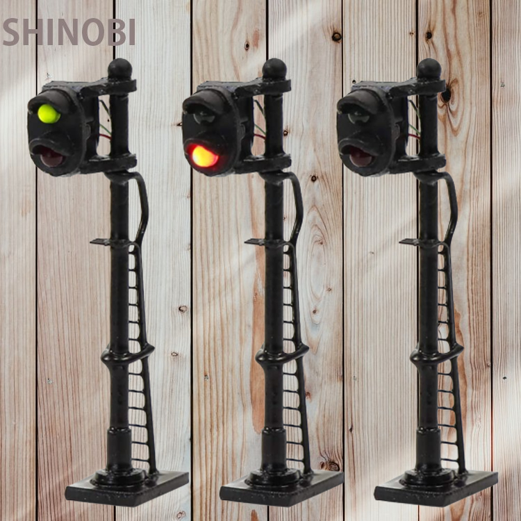 1/150 2灯式信号機(9~18vの抵抗も含まれる) 3本セット 金属製ライト柱 信号ライト Nゲージ等に適応 12Vの電源電圧専用 電流:20mA 拍卖