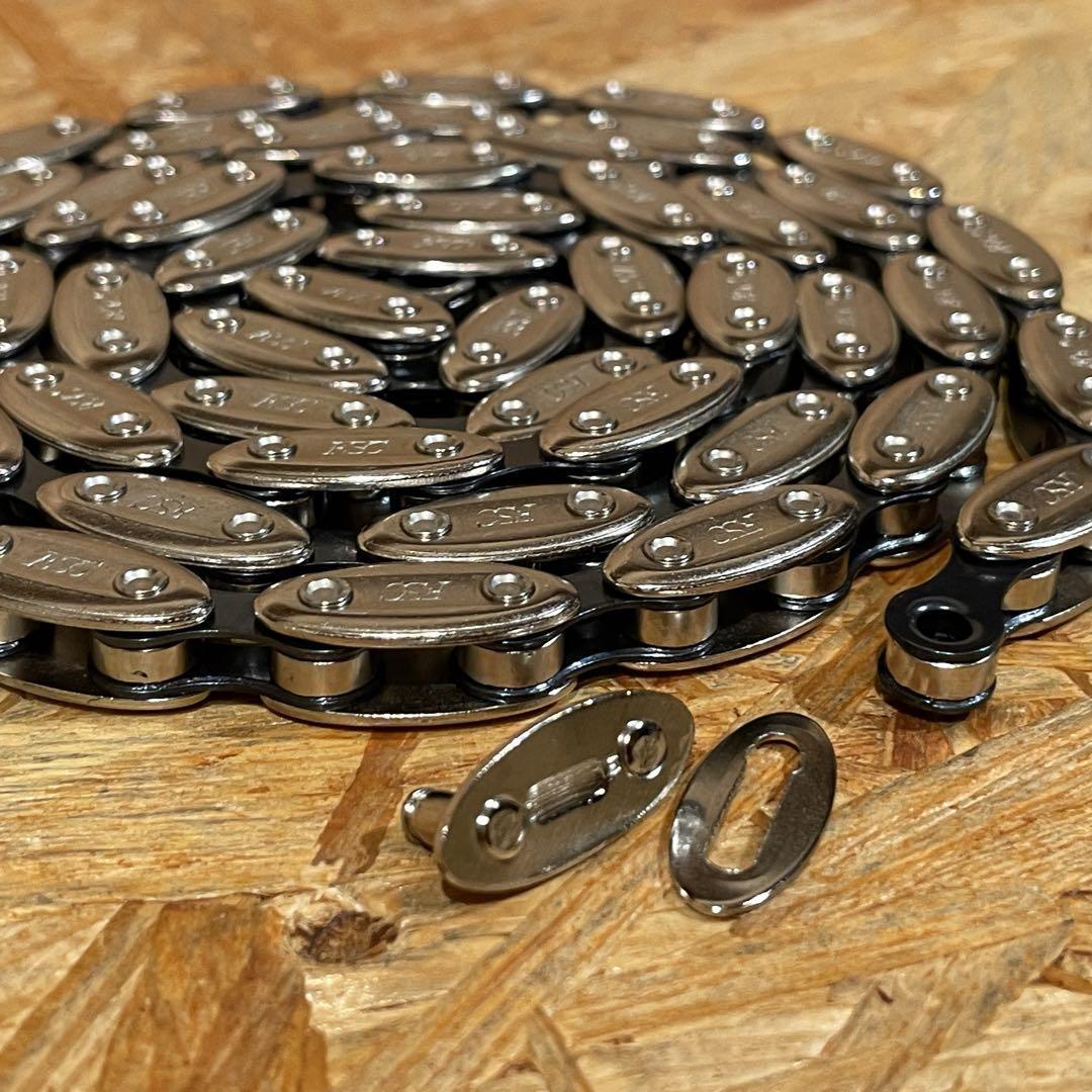 【新品】シングル用チェーン アーモンドチェーン オリーブチェーン ピスト固定ギア拍卖