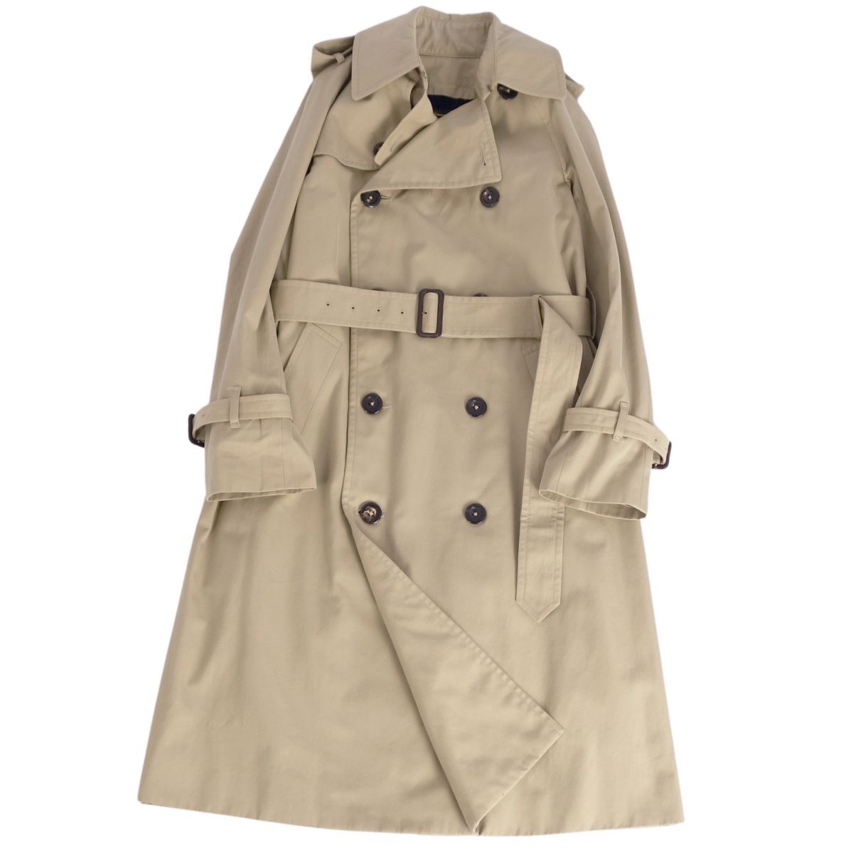 美品 ドゥロワー DRAWER コート ライナー付き トレンチコート コットン100% アウター レディース 36(S相当) ベージュ ce05mb-rm20e30981拍卖