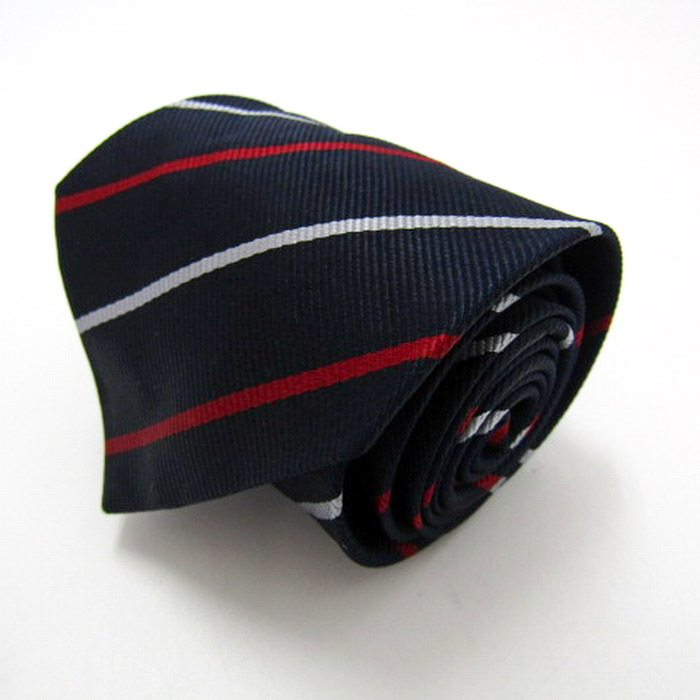 ニューヨーカー ブランド ネクタイ ストライプ柄 ペンシルストライプ シルク 日本製 PO メンズ ネイビー NEWYORKER拍卖