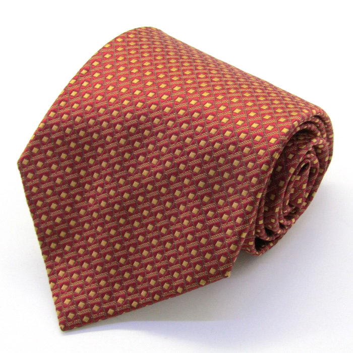 ジムトンプソン ブランド ネクタイ チェック柄 スクエア柄 格子柄 シルク PO メンズ レッド JIM THOMPSON拍卖