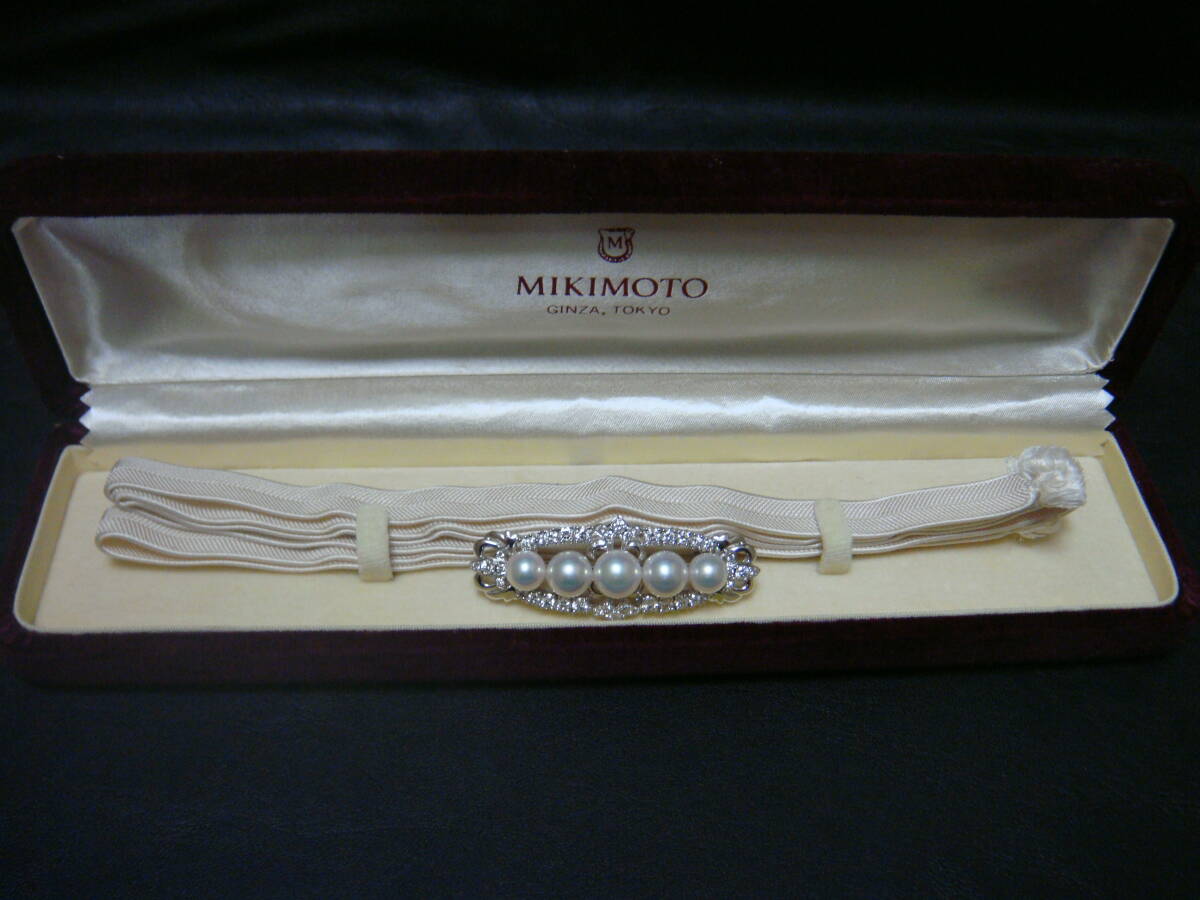 ◆豪華 MIKIMOTO ミキモト 真珠 ダイヤモンド 帯留め プラチナ製◆拍卖
