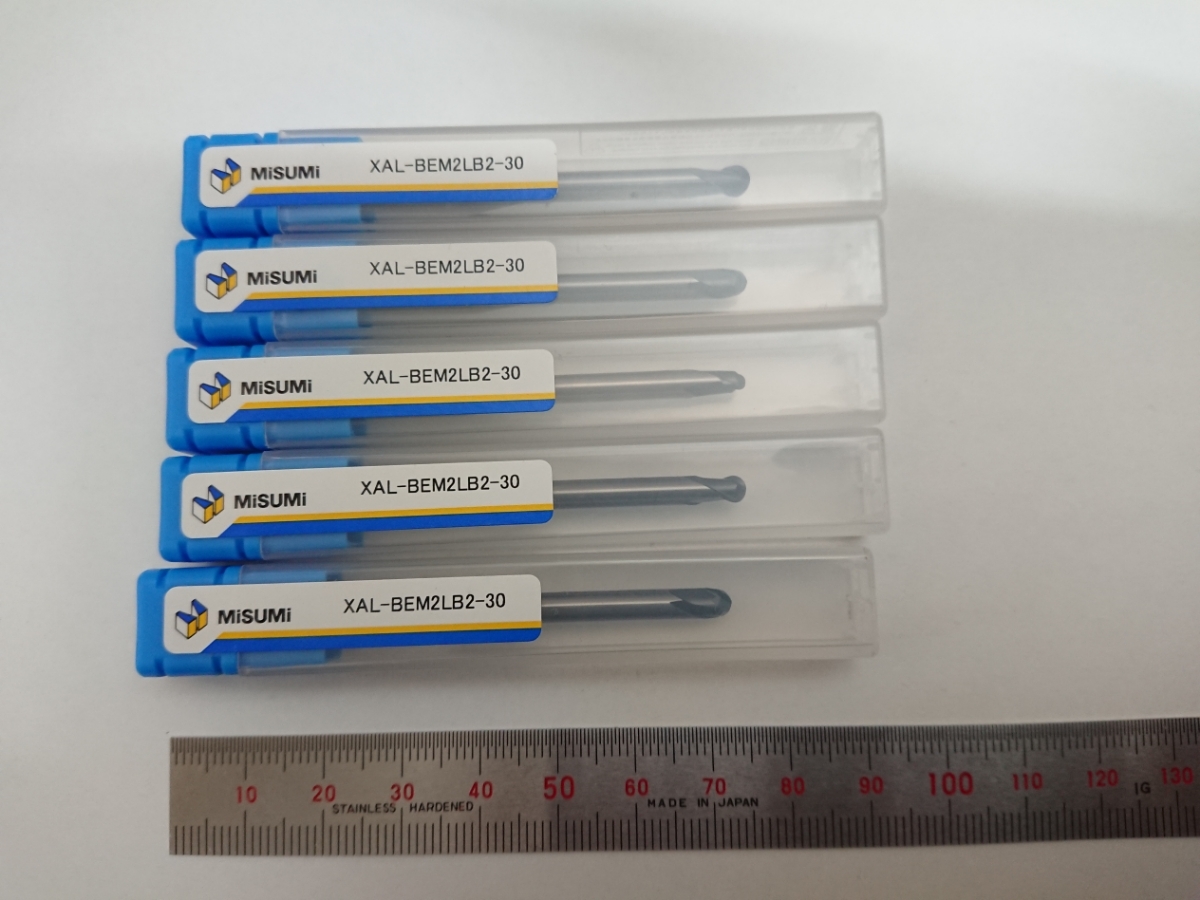 新品 超硬 ボールエンドミル R2 首下30mm 5本セット misimi ミスミ製拍卖