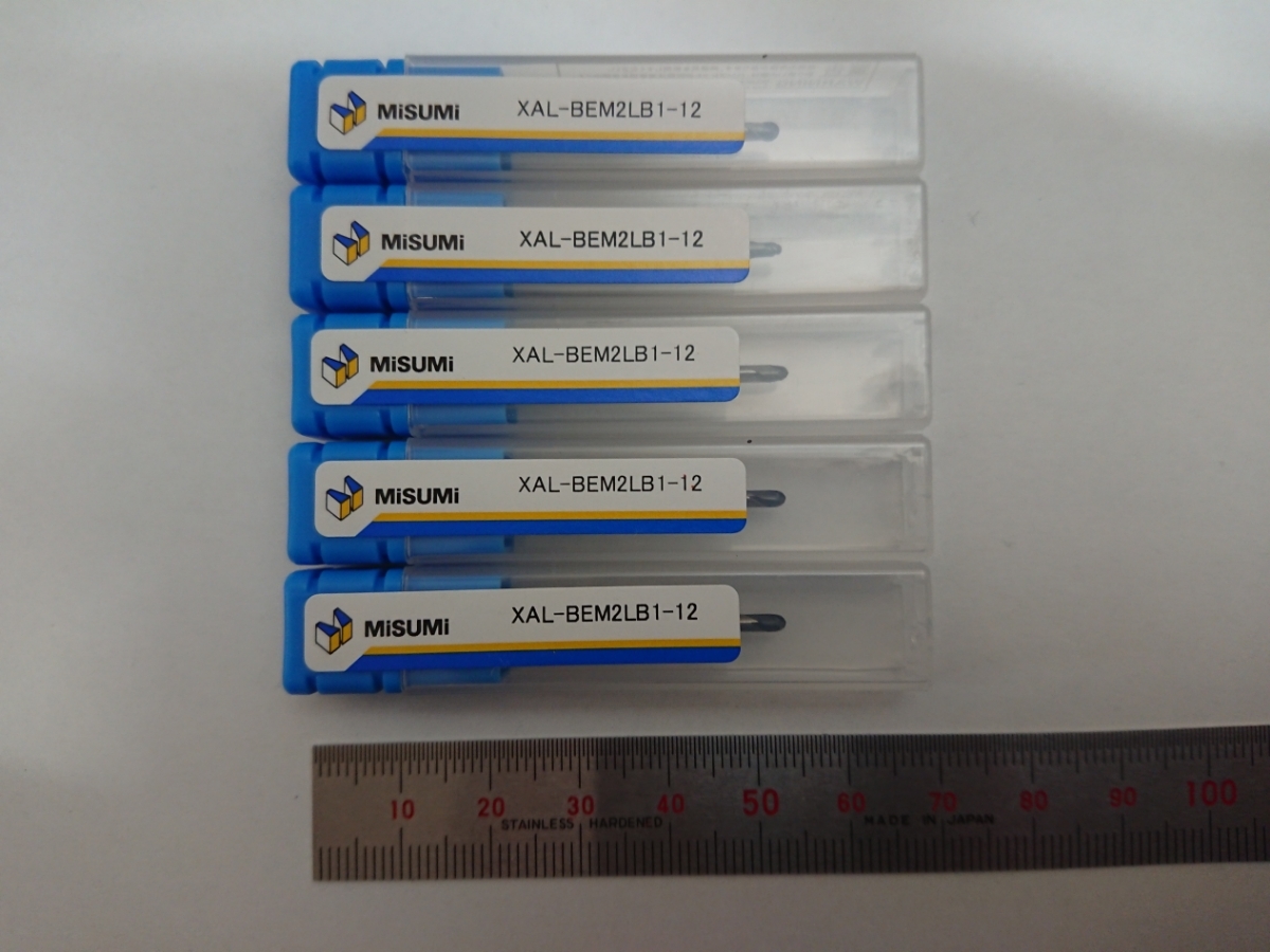 R1 首下12mm 新品 超硬 ボールエンドミル 5本セット misimi ミスミ製拍卖