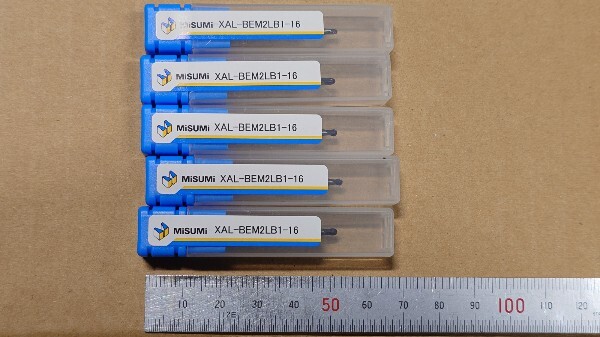 R1 首下16mm 新品 超硬 ボールエンドミル 5本セット misimi ミスミ製拍卖