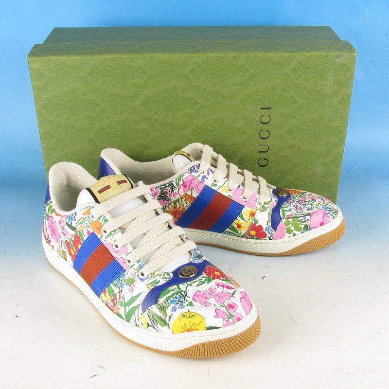 LYF16595 GUCCI グッチ KEN SCOTT スクリーナー スニーカー イタリア製 8 未使用拍卖