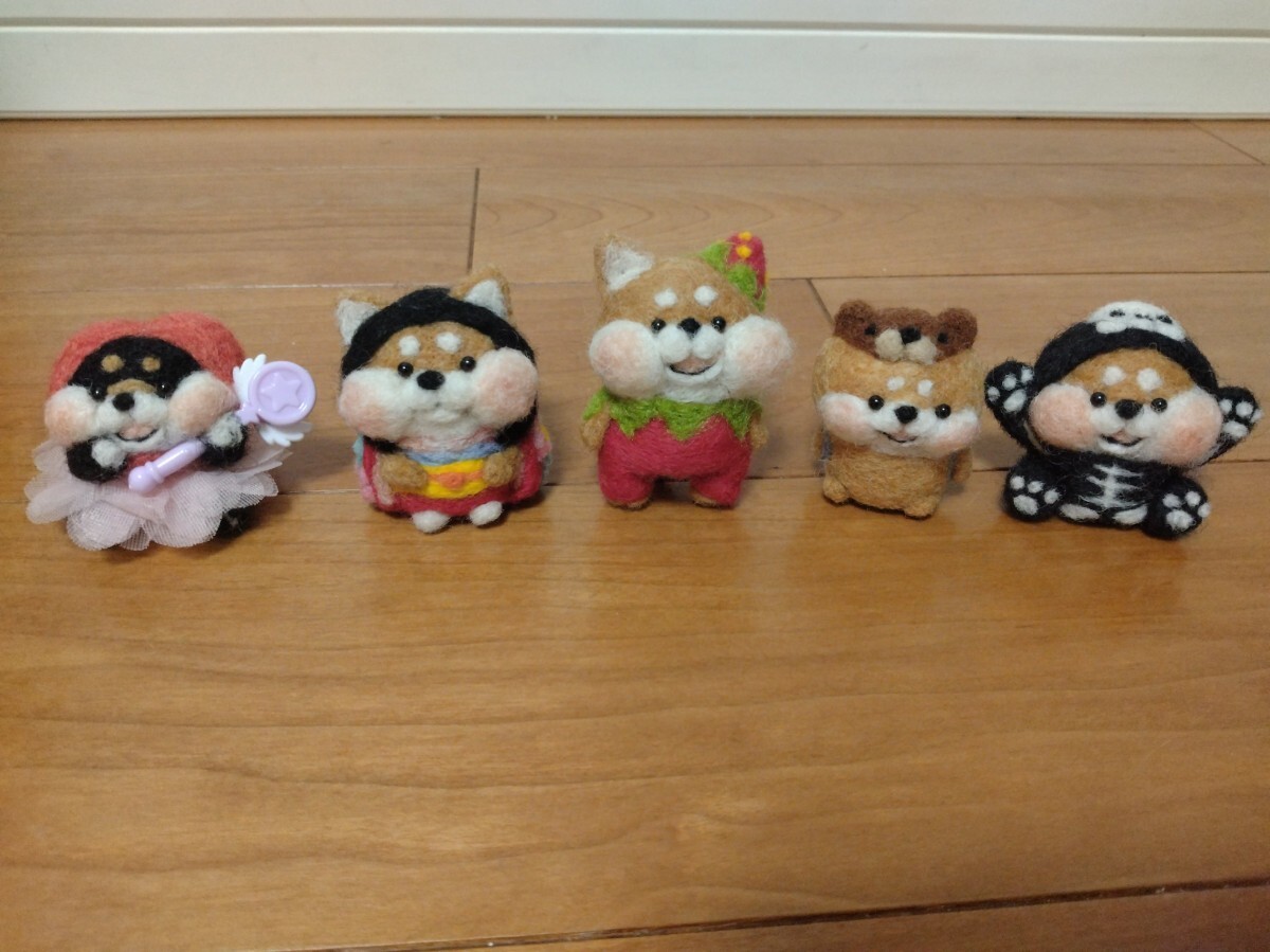 作家様☆ 羊毛フェルト ぬいぐるみ 5体セット 柴犬拍卖