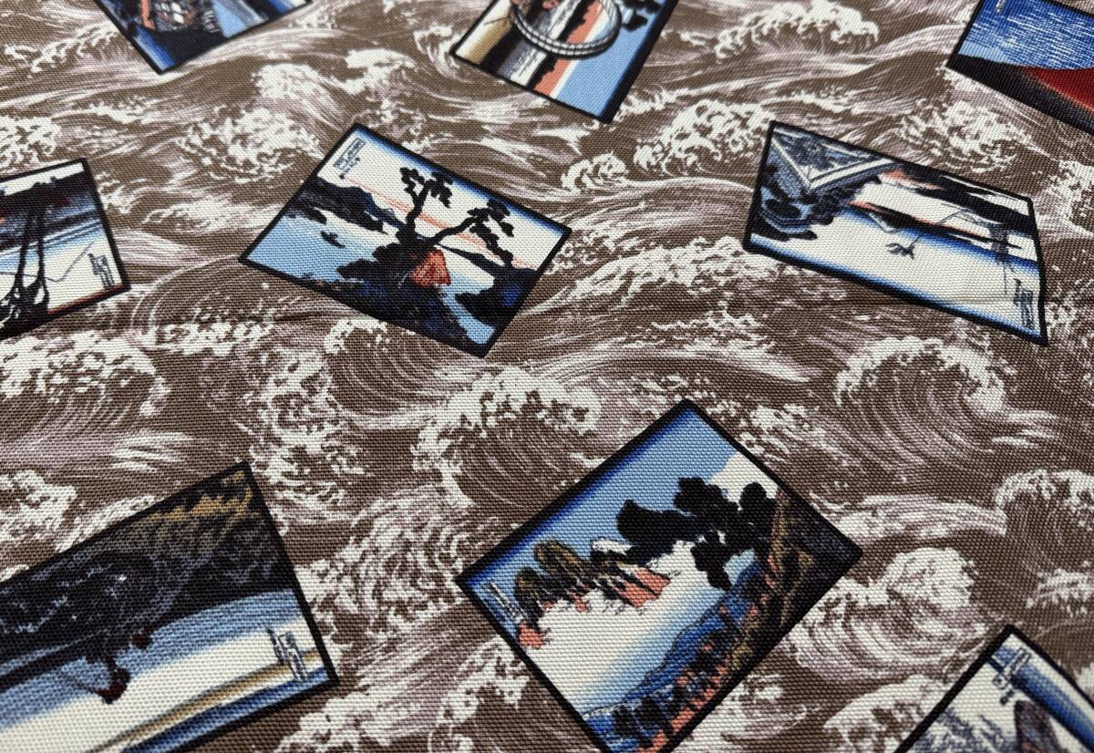 2m 11号帆布 110×200cm 北斎 綿100% 富嶽三十六景 富士山 葛飾北斎 / 生地 はぎれ WAGARA 拍卖