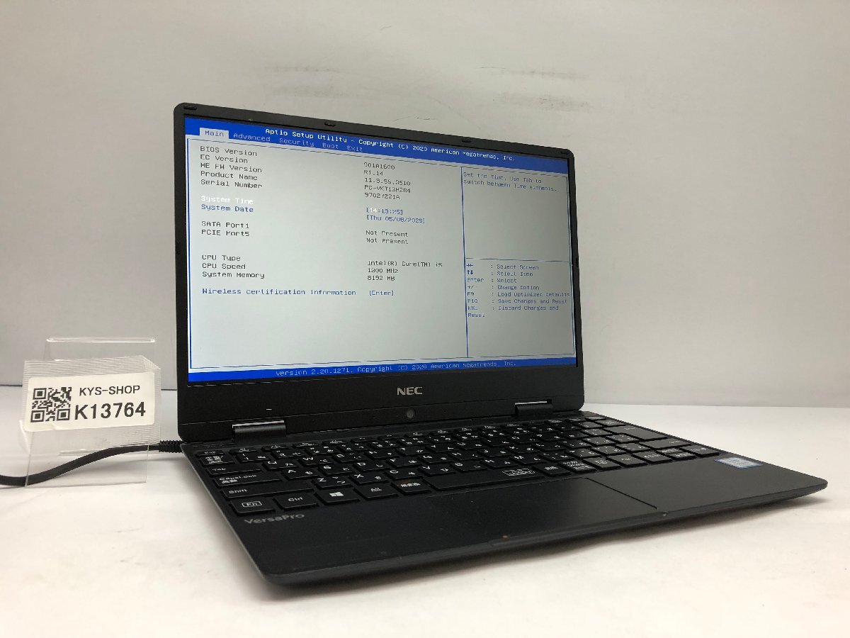 ジャンク/ NEC PC-VKT13HZG4 Intel Core i5-8200Y メモリ8.19GB ストレージ無し 【K13764】拍卖