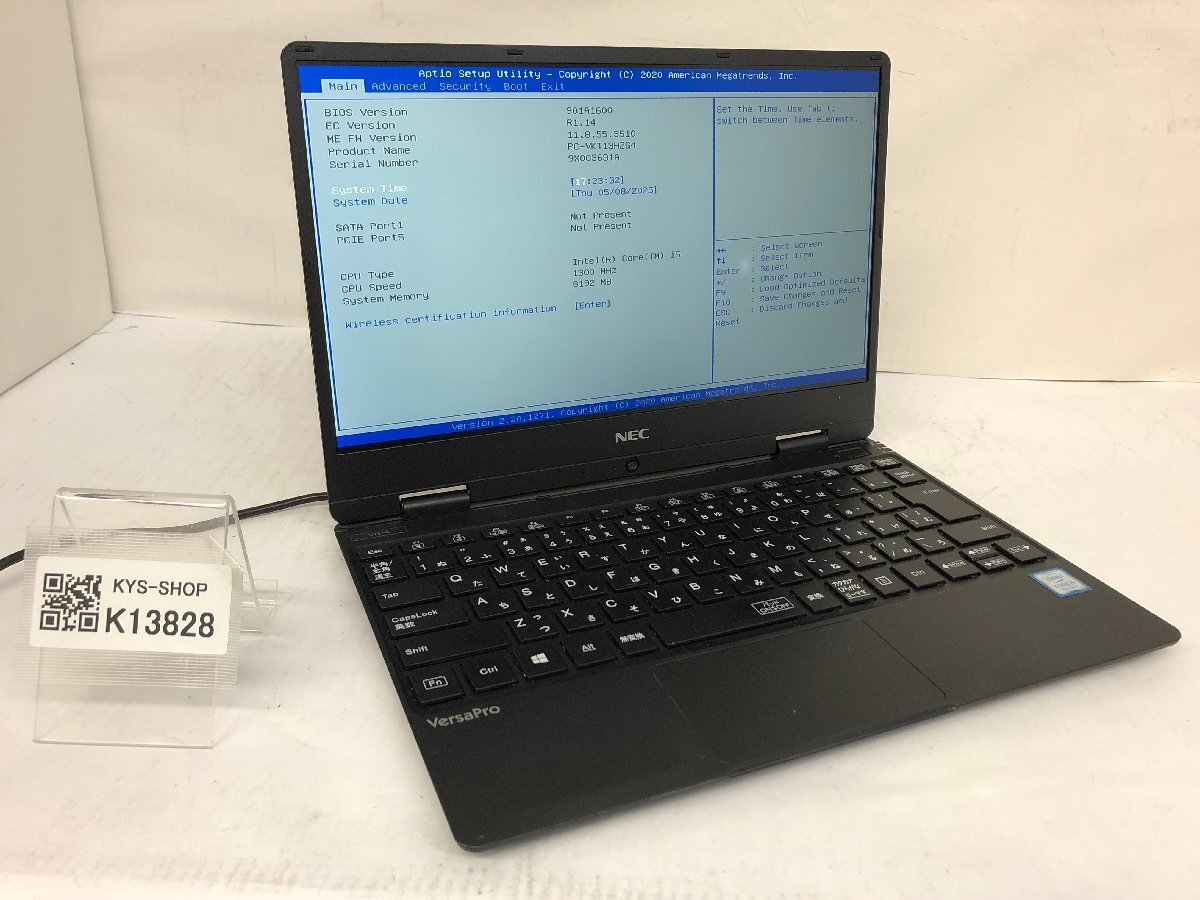 ジャンク/ NEC PC-VKT13HZG4 Intel Core i5-8200Y メモリ8.19GB ストレージ無し 【K13828】拍卖