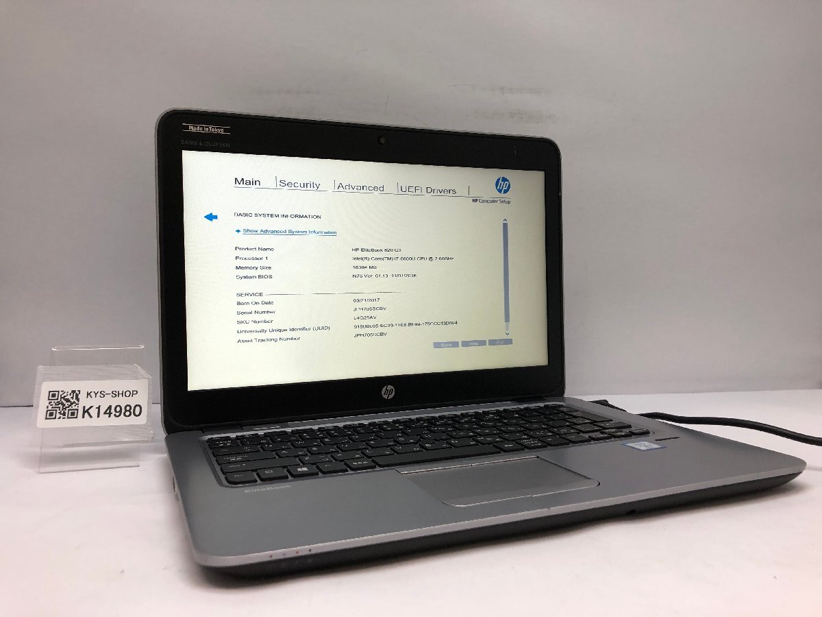 ジャンク/ HP HP EliteBook 820 G3 Intel Core i7-6600U メモリ16.38GB HDD500.1GB 【K14980】拍卖