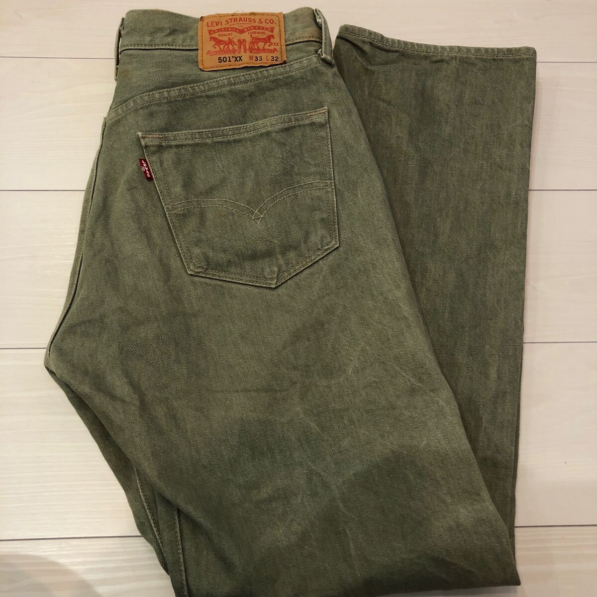 LEVI’S 501 xx 大戦モデル ヴィンテージ 復刻 デニム カラー 33 カラーパンツ ストレート ジーンズ拍卖