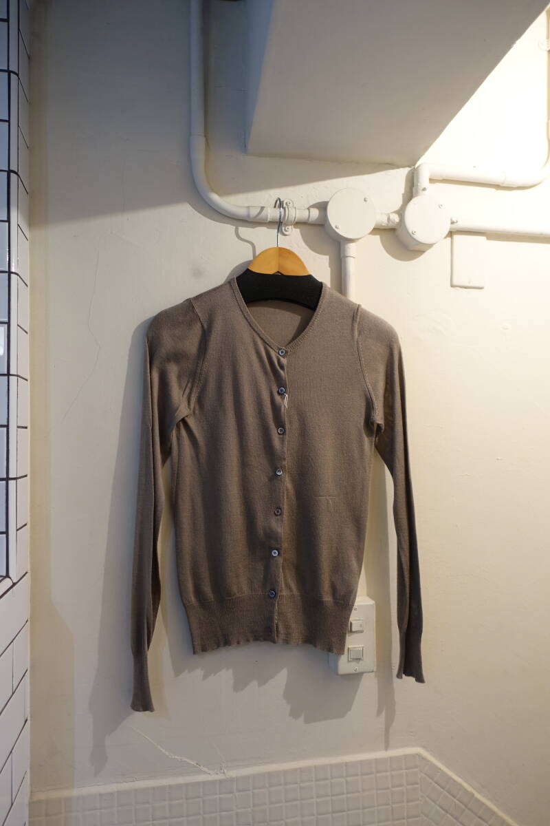 ◎eleven 2nd ニット カーディガン グレー シルクニット シルク100% e2W-1104-M 拍卖