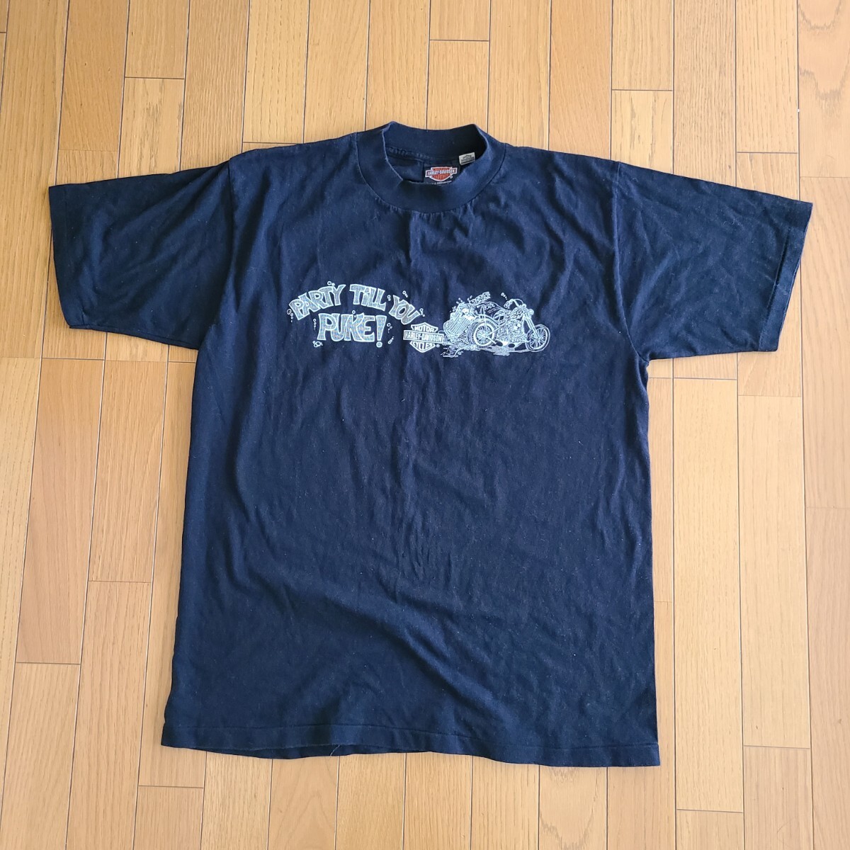 ハーレーダビットソン Tシャツ ブラック 半袖Tシャツ ヴィンテージ サイズL拍卖