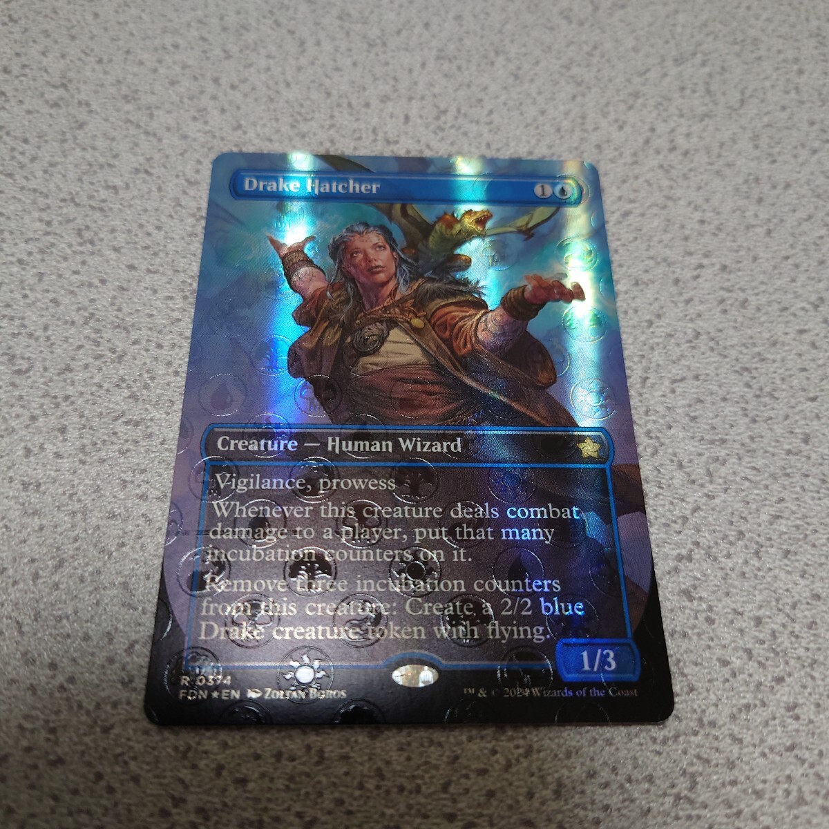 MTG FDN ドレイクの孵卵者 英語マナfoil 一枚 ボーダーレス 即決拍卖