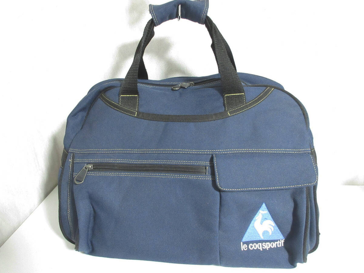 ルコックスポルティフ le coq sportif スポーツバッグ ショルダーストラップ付き 紺 ネイビー 北7425拍卖
