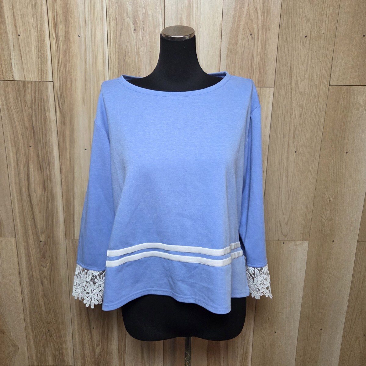 超美品 Chikoist チコイスト★袖口レースラインポイントプルオーバー★QVC拍卖