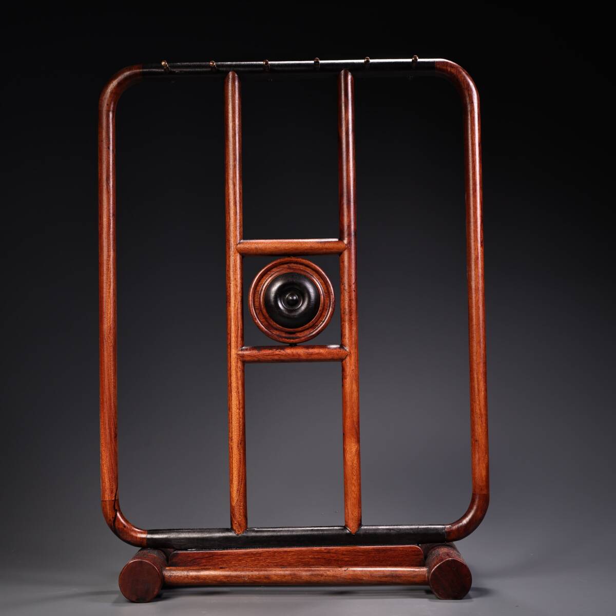 唐物 清 毛筆架子 實木 花梨木 毛筆掛架 大筆掛 彫龍架 木製 筆道具 中国美術品 時代物 中国古玩 骨董品 D65拍卖