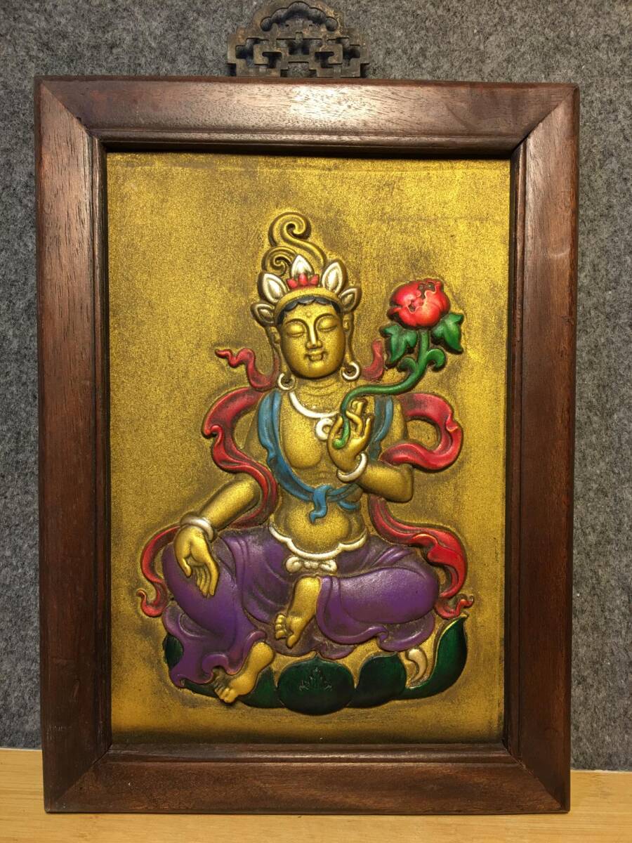 唐物 清 花梨木 はめ込む紫銅 ドンカ 極細工 古美術品 中国古玩 骨董品 D65拍卖