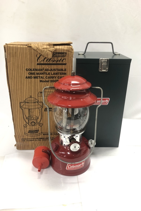 【送料無料】東京)◇Coleman コールマン クラシック ランタン 200B743J ホワイトガソリン 95年4月製 箱・ケース付 動作確認済拍卖