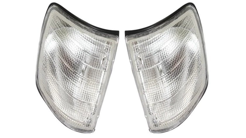 正規DEPO製 Mercedes-Benz DEPO W124 ホワイト ウィンカー 左右 SET 440-1606L/R-WE-C ブリンカー セット ベンツ Eクラス 全般 全年式拍卖