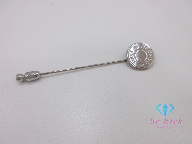 エルメス HERMES セリエ ピン ブローチ シルバー ロゴ ジュエリー アクセサリー 【中古】 ba3247拍卖