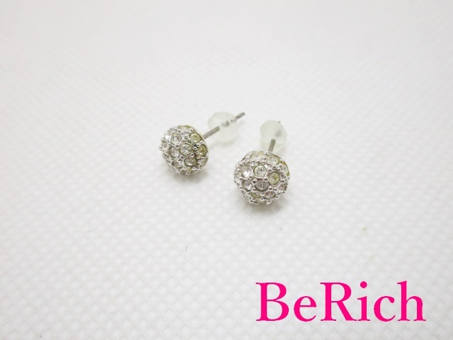 スワロフスキー SWAROVSKI パヴェ ボール スタッド ピアス (キャッチなし) クリア クリスタル 【中古】 ba1954拍卖