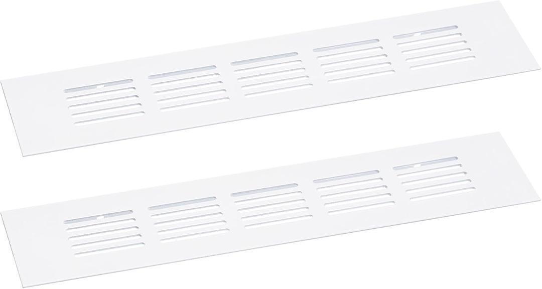 エアベントカバー 2個セット 225 x 50mm アルミ合金 ホワイト J111拍卖