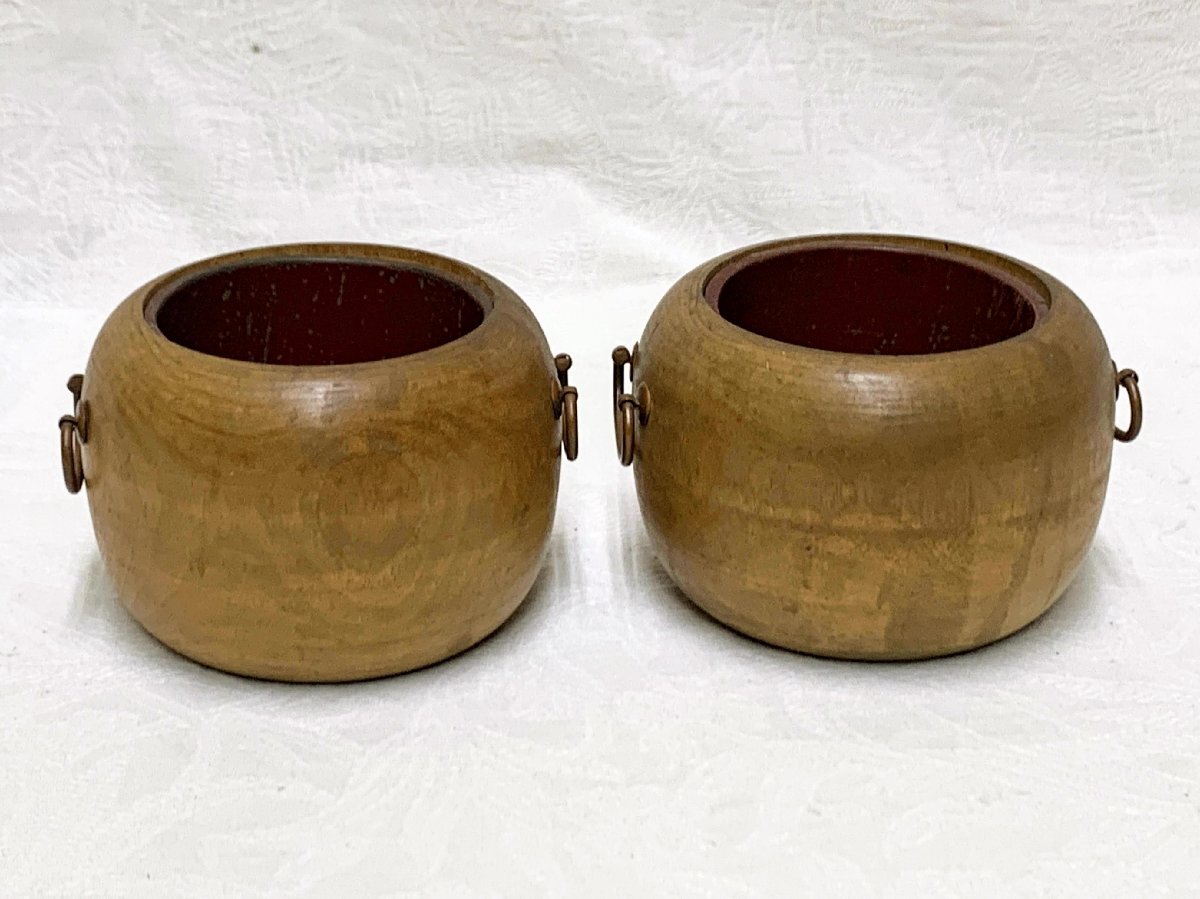 17022/京都旧家初だし 古い雛道具 ミニチュア道具 ままごと 木製 刳り貫き 火鉢 1対 おくどさん 台所道具 水屋道具 雛人形 雛祭り 時代物拍卖