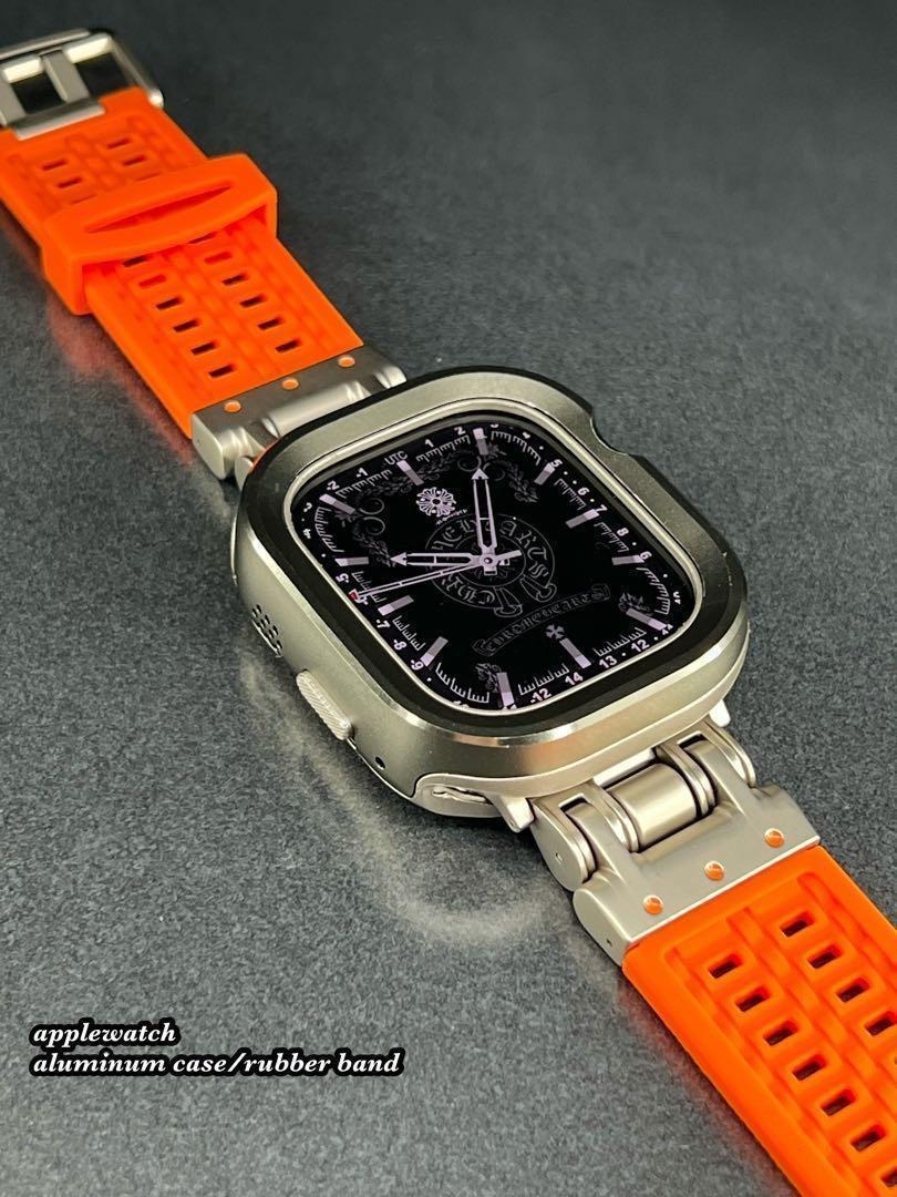 Apple Watch アルミニウム ケース/オレンジ ラバーバンド拍卖