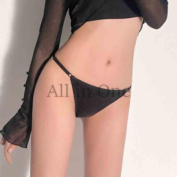 163-131-7 メタリック ギラギラ 紐パン バックレース【ブラック,Lサイズ】レディース 女性 ランジェリー 下着 パンツ ショーツ セクシー .1拍卖