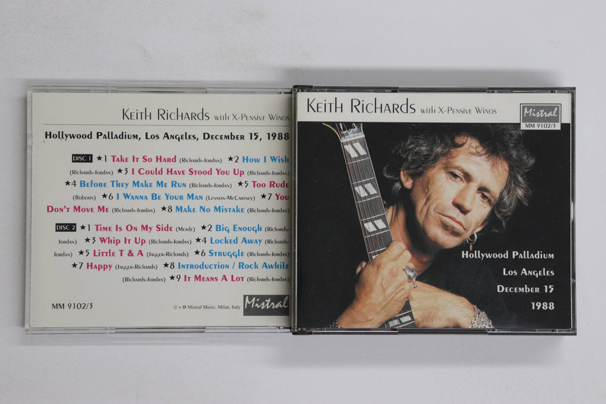 伊2CD Keith Richards, X-pensive Wino Hollywood Palladium Los Angeles December 15 1988 MM91023 MISTRAL MUSIC /00220拍卖