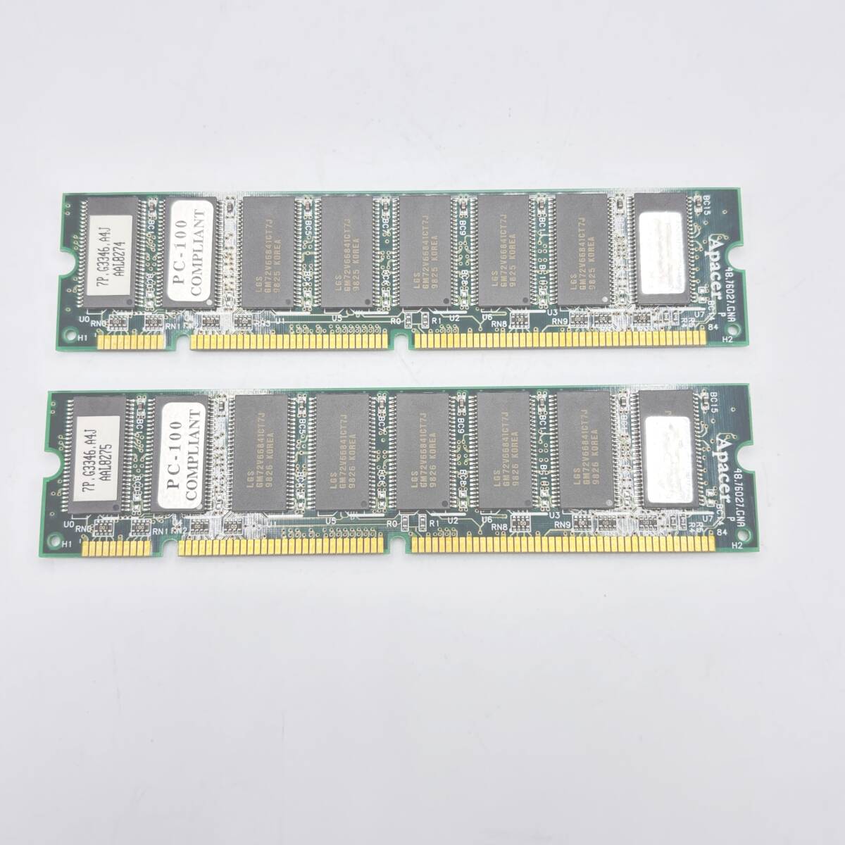 Apacer 7P,G3346,A4J DIMM 128MB x 2枚組 (256MB) PC100 CL2 メモリ ジャンク品 05522759拍卖