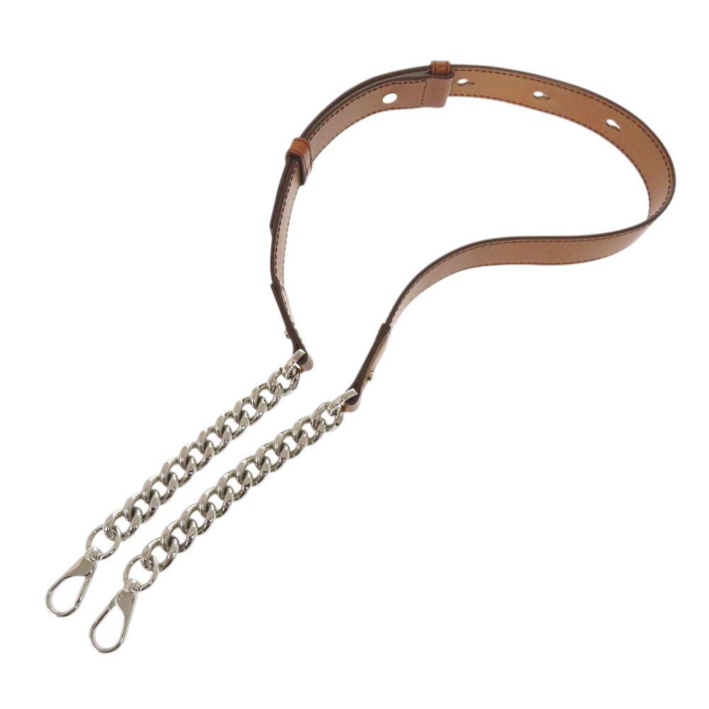 美品 トッズ ショルダーストラップ レザー チェーン ブラウン 0553 TOD’S拍卖