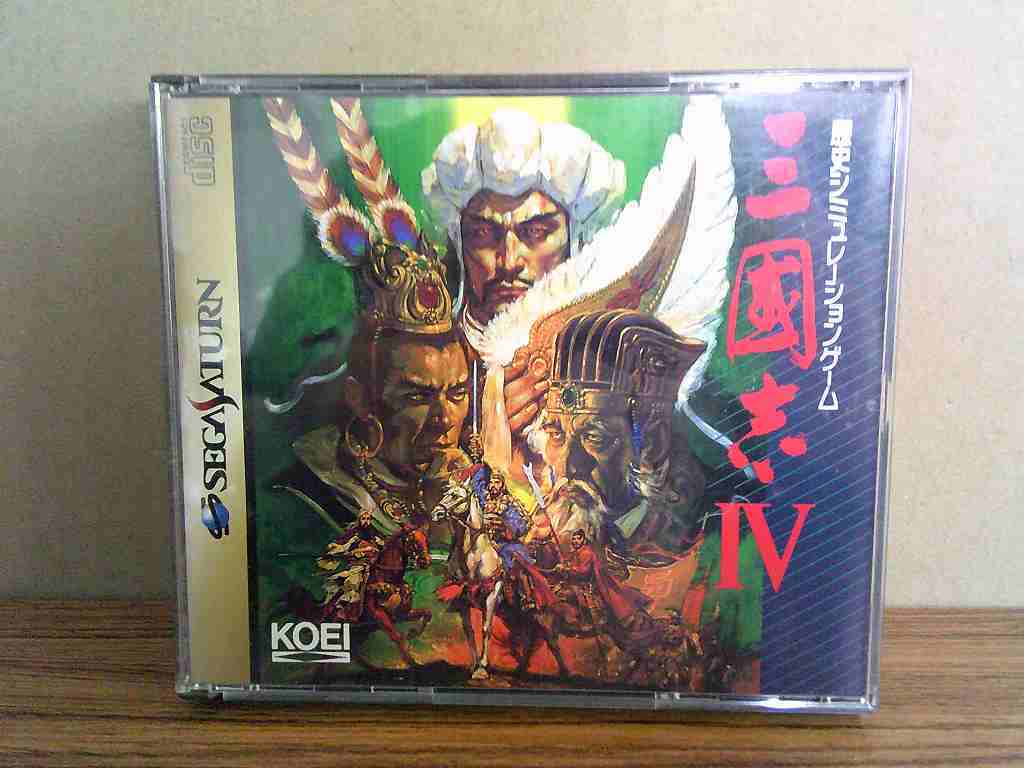 PG90★SS 三國志4 三国志4 三國志Ⅳ ケース説明書マップ付き 起動確認済み 研磨・クリーニング済み セガサターン拍卖