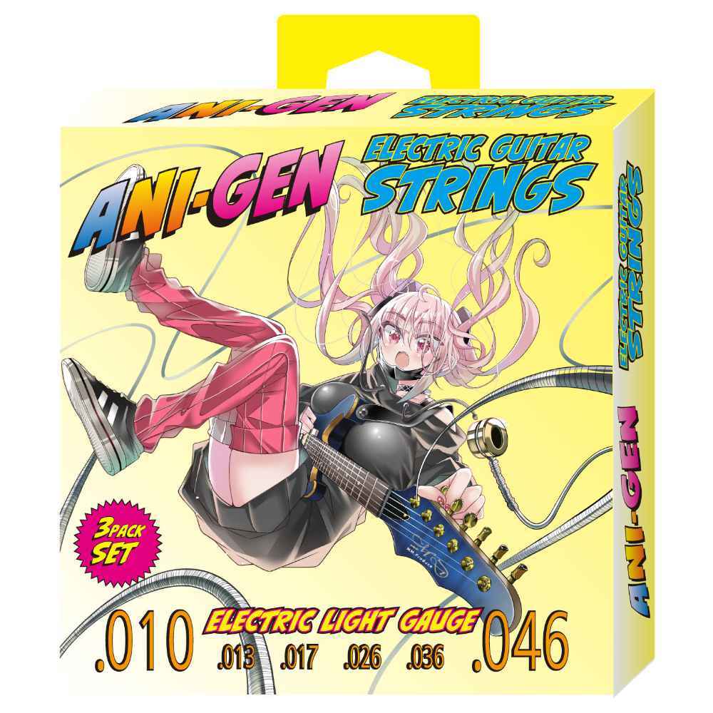 KIKUTANI キクタニ ANI-SE10 ANIGEN エレキギター弦 3SETパック拍卖