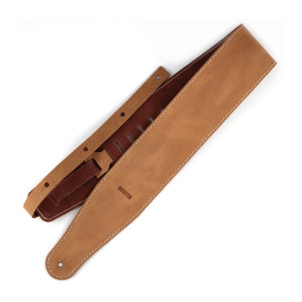 Richter Straps リヒターストラップ #1555 RAW III CONTOUR WAXY SUEDE NATURAL ギターストラップ拍卖