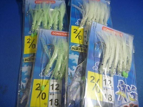 一網打尽!タチウオサビキ 6本針 4セット、タコベイト6個・サワラ・太刀魚サビキ3頻繁に棚が変わる太刀魚を効率的に攻略する拍卖